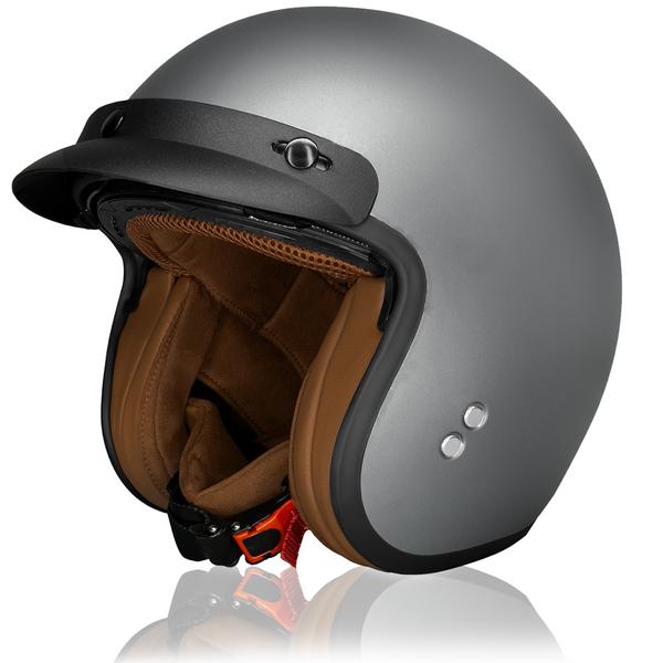 casco moto Gris escarchado ,casco abierto | HSWHEEL