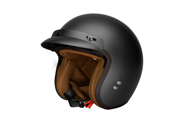 Casco Moto Jet Casco de Moto Vintage Casco Open Face Scooter Ciclomotore con Doble Visera Homologado ECE22.06